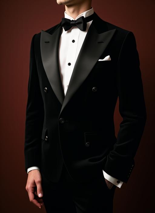 Eleganter Smoking für eine Hochzeit mit Seidenrevers.